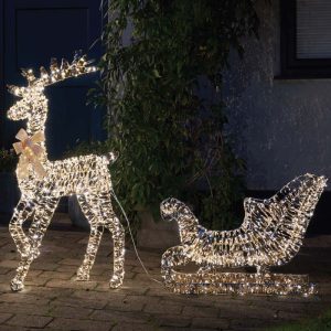 GoldTwist Reindeer and Sleigh, LV