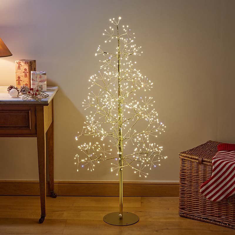 Golden Twinkling Tree - 1.2m, LV