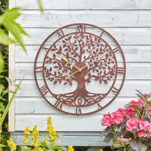 24in Tree of Life Wall Clock - Bronze