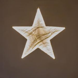 CHAMPAGNE GLITTER LIGHT STAR 58X 5X55H CM