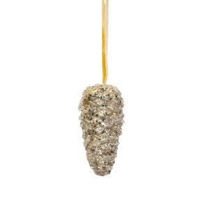 Champagne Glitter Hanging Pinecone 45798