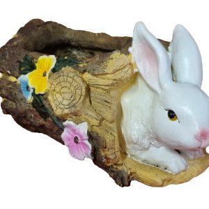 Rabbit in Tree Root Planter
