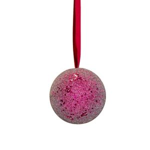 Plum Glitter Bauble 10H cm 45810