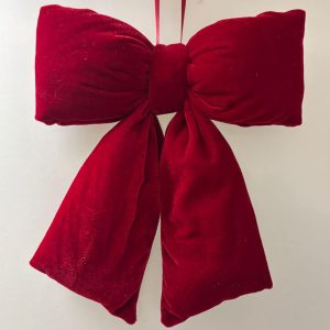 BURGUNDY VELVET LARGE BOW HANGER
