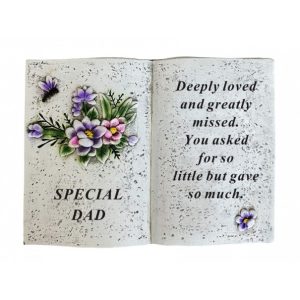 Book With Dragonfly And Flower Design DAD