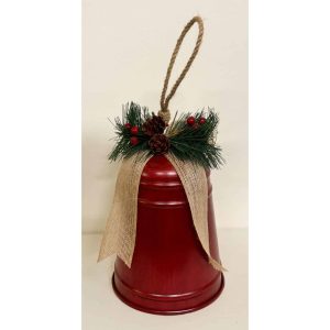 FESTIVE RED BELL MEDIUM HANGER 24855