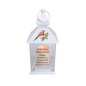 Grave Ornament B/0 Robin Lantern Grandad