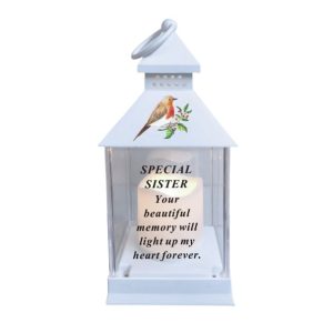 Grave Ornament B/0 Robin Lantern Sister