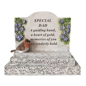 Grave Ornament Robin And Lilac Floral Design DAD