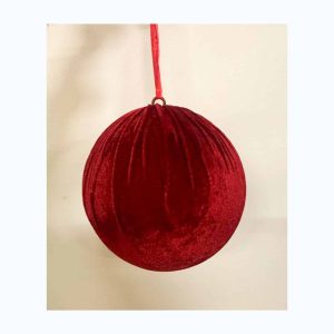 VELVET BAUBLE HANGER 10CM 24828