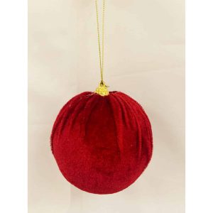 VELVET BAUBLE HANGER 8CM 24829
